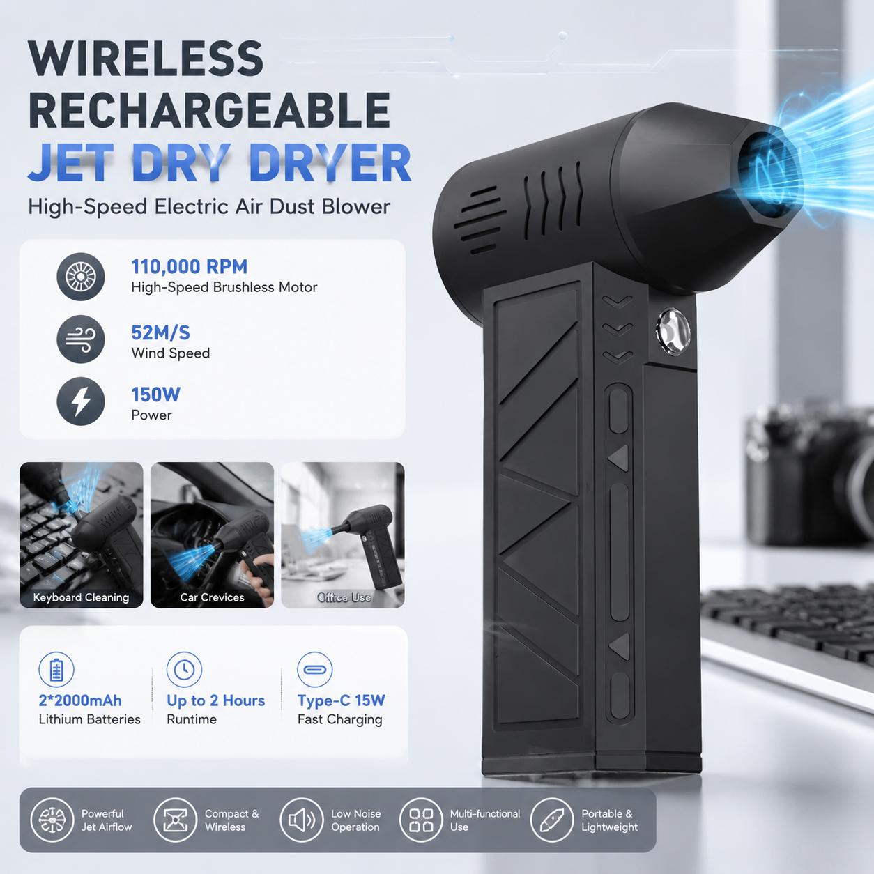 Soffiatore d'aria elettrico da - Office Technician recensione e prezzo